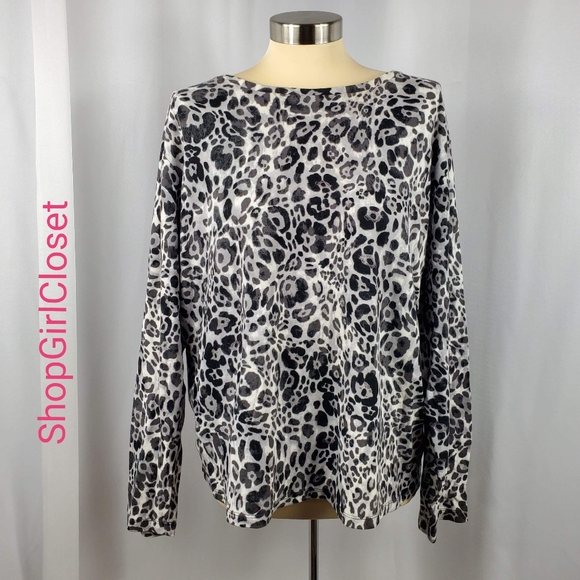 🆕️ Jones NY Leopard Long Sleeve Top - 100% Cotton